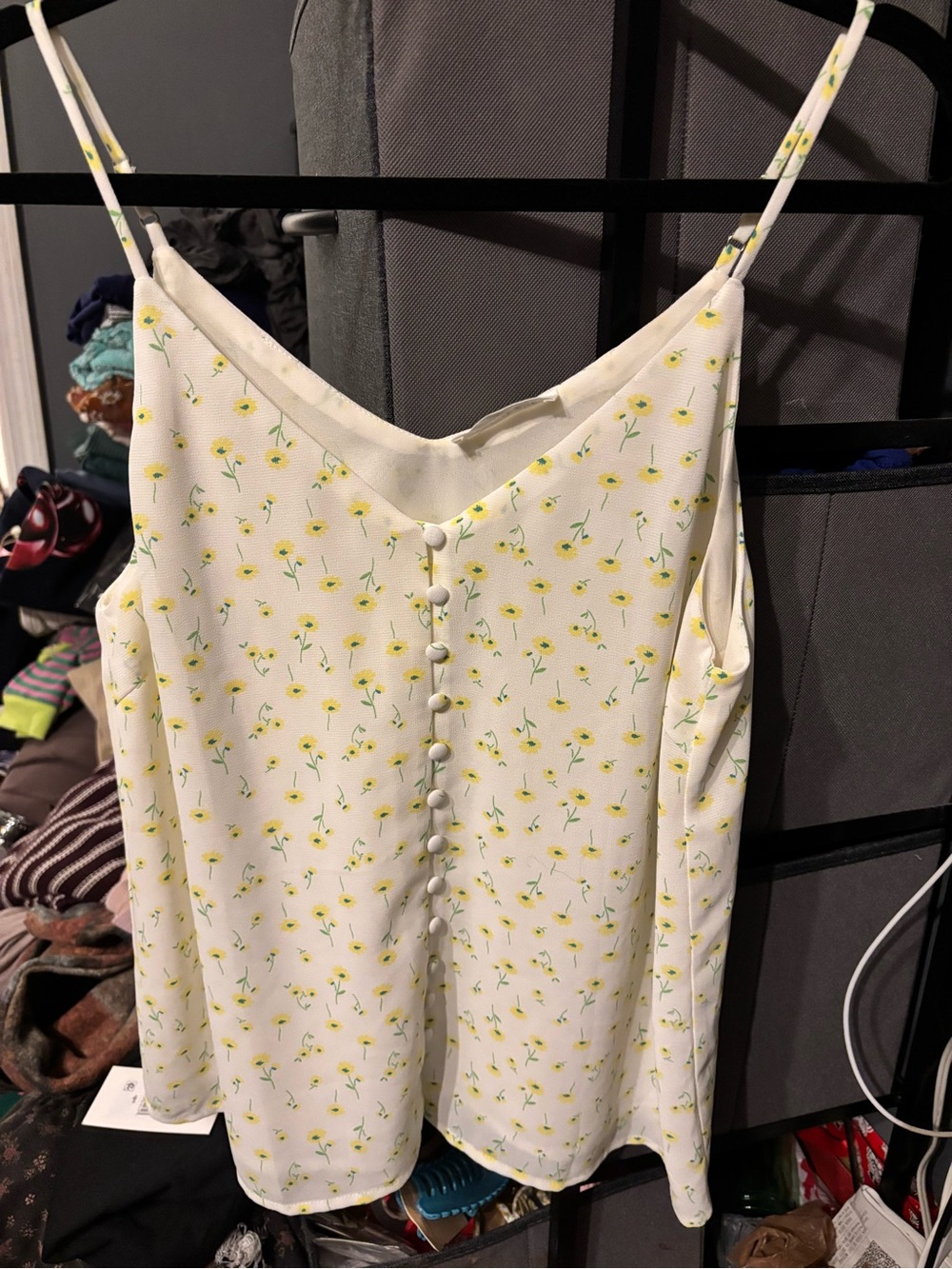 Sophie Rue Cream Floral Button-Front Cami medium